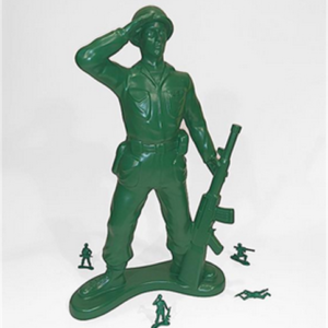 Green Army Solider Statuette Prop Rental